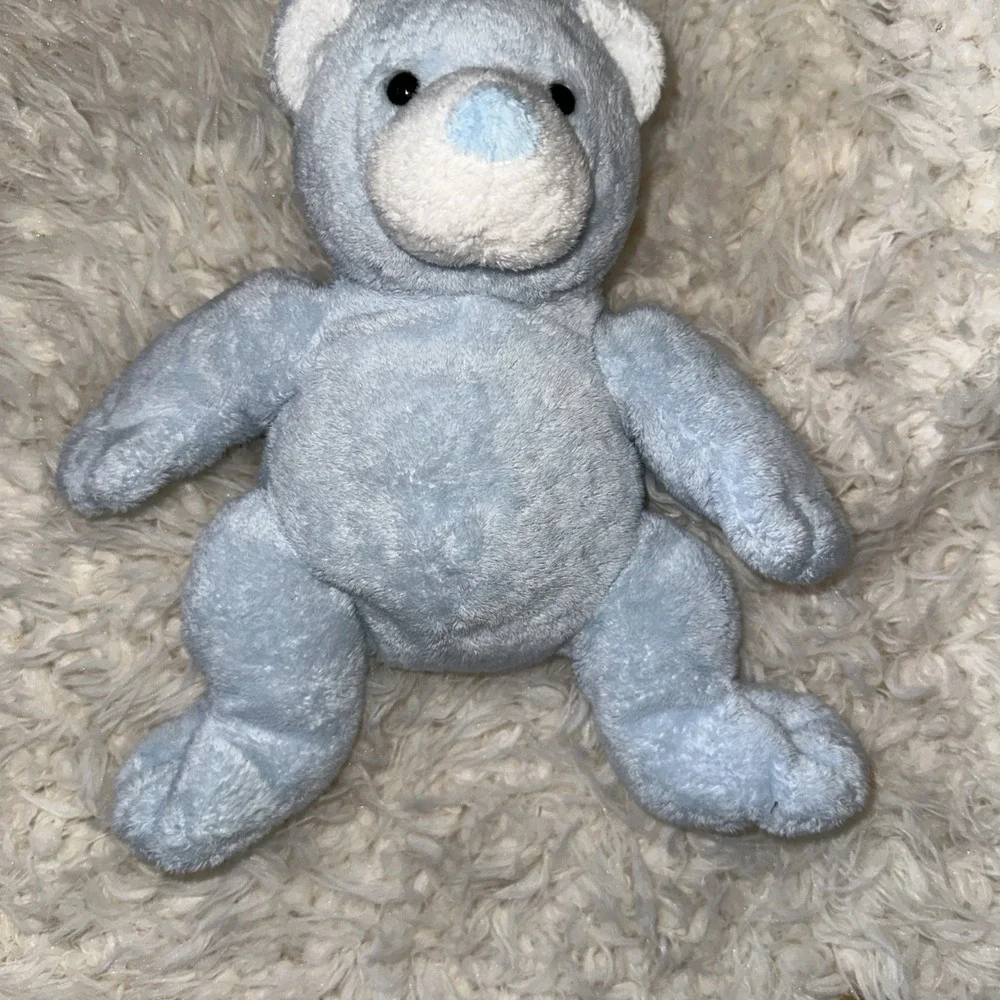 2003 Ty Pluffies‎ Tinker The Light Blue Soft Teddy Bear Plush 9